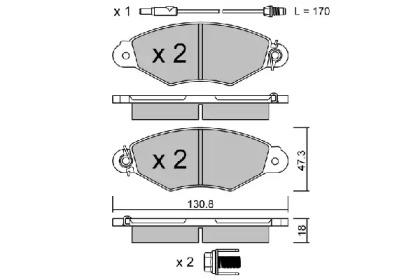 Комплект тормозных колодок AISIN BPRE-1007